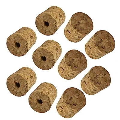 Image of Almost Off Grid Mixed Pack 10 Cork Bungs 5X Bored and Solid Stoppers for Glass Demijohns, Homebrewing, Winemaking, Mead Making, Beer Cider Fermenting