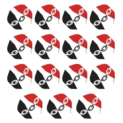 Image of RED DRAGON Hardcore XT Black Country Extra Thick Standard Dart Flights 5 sets Per Pack (15 in total)