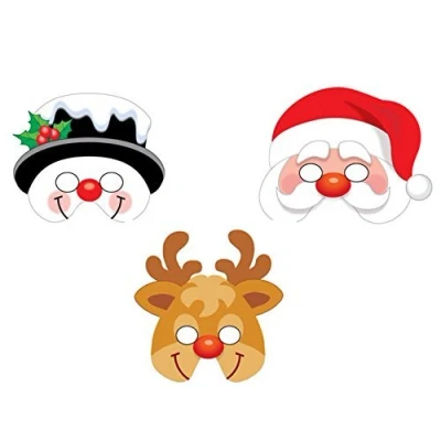Image of 12 X Christmas Foam Masks