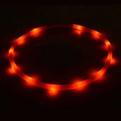 Image of Gemini_mall® LED Pet Dog Collar, USB Rechargeable Safety Collar Waterproof Light up Flashing (Red)