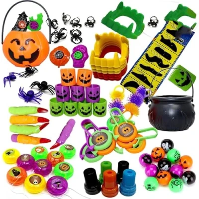 Image of THE TWIDDLERS 220 Halloween Party Bag Fillers, Novelty Assorted Toys for Boys and Girls Kids Pinata Prizes &amp; Giveaways, Trick Treat Goody Fillers
