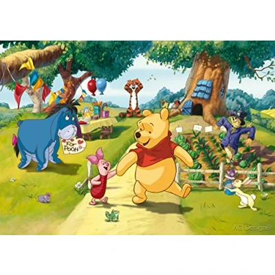 Image of Disney Winnie The Pooh Giant Wall Poster, Paper, Multi Colour, 255 x 180 cm
