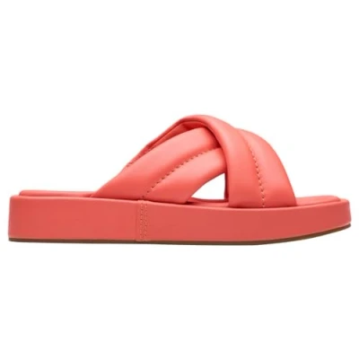 Image of Clarks ALDA Glide Mules, Women&#039;s, Size: 3, Coral Leather