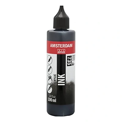 Image of Amsterdam Acrylic Ink Bottle 100 ml Oxide Black 735 (17217350)
