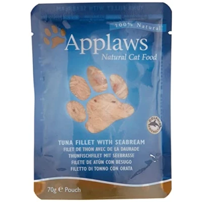 Image of Applaws Tuna and Seabream Pouch, Broth, 70 g, Pack of 12