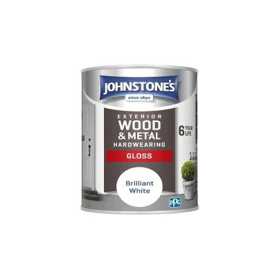 Image of Johnstone&#039;s Exterior Hardwearing Gloss Brilliant White 2.5L