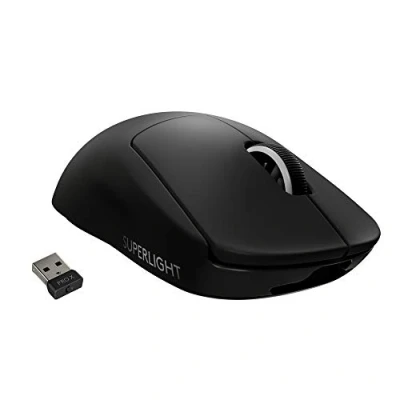 Image of Logitech G PRO X SUPERLIGHT Wireless Gaming Mouse, made for esports HERO 25K Sensor, Ultra Lightweight 63g, Programmable Buttons, Up to 70h Battery Life, ZERO ADDITIVE PTFE FEET, PC/Mac Black