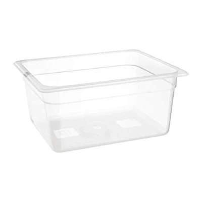 Image of NISBETS Essentials Polypropylene 1/2 Gastronorm Container without Lid 150mm