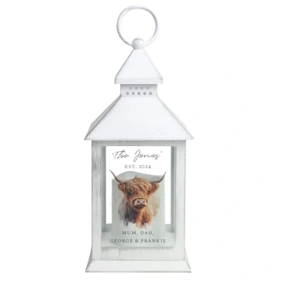 Image of Personalised Highland Cow LED Lantern