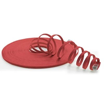 Image of 1aTTack.de 15m Lan Flat Cable CAT.6 red 1 piece 1000 Mbit s Gigabit Ethernet Networkcable Patchcable compatible with Cat5 Cat6a Cat7 Cat8