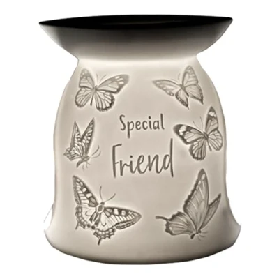 Image of Cello Special Friend Tealight Wax Melt &amp; Oil Burner, Butterfly, Stunning Ornament. Use as Burners or Essential Burner and Fragrance Your Room. Gifts.