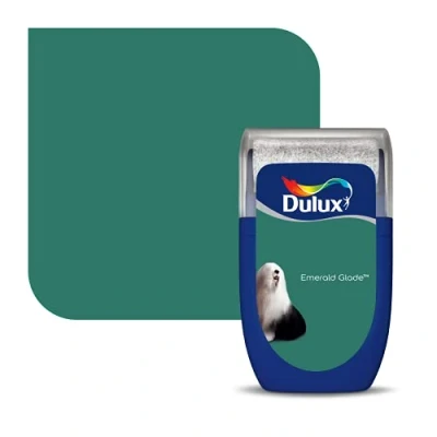Image of Dulux Walls &amp; Ceilings Tester Paint, Emerald Glade, 30 ml