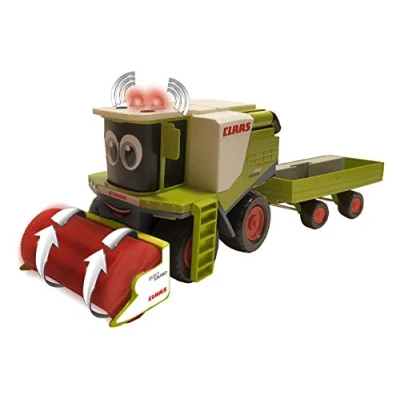Image of Happy People L&amp;S 34542 Claas Kids Lexion 780 Combine Harvester + Cutter Trailer with Light and Sound, Green