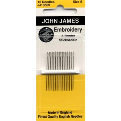 Image of Colonial Needle John James Embroidery/Crewel Needles, Size 9