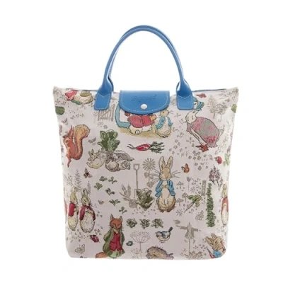 Image of Signare Peter Rabbit Tapestry Foldaway Shopping Bag Eco Friendly Compact Design 39cm W x 35cm H Officially Licensed Beatrix Potter Merchandise Perfect for Fans and Conscious Shoppers