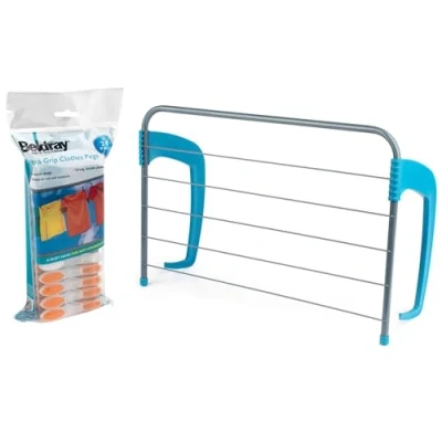 Image of Beldray COMBO 6049 6 Bar Radiator Clothes Horse Airer with 24 Pegs, Holds up to 3 KG