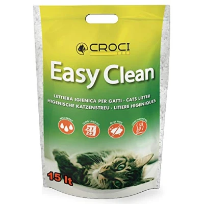 Image of Croci Easy Clean Silicon Cat Litter Sand for Cats in Crystals High Absorption and to Litter, 15 Lt