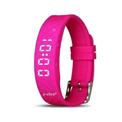Image of e vibra Silent Vibrating Alarm Reminder Watch with up to 12 Personal Alarms for Kids &amp; Adult Medical (Pink)