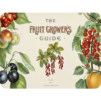 Image of Fruit Growers Glass Worktop Saver/Protector Kitchen Cutting Board by Pearl (40 x 30cm)