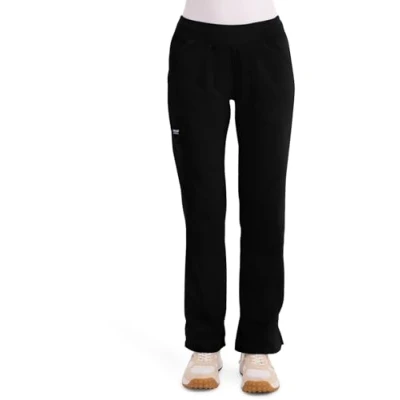 Image of CHEROKEE Women Woman Scrub Trouser Revolution Medical Clothing with Cargo Pockets Easy Pull on WWE110 Black 3XL