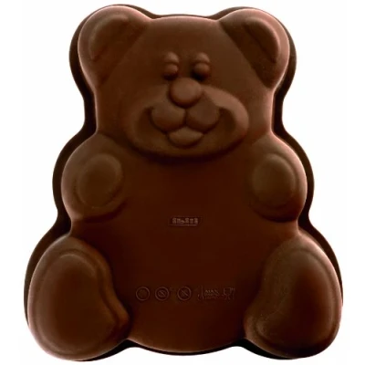 Image of Ibili Baking Mould Teddy Bear Silicone, Brown, 24 x 5.5 cm