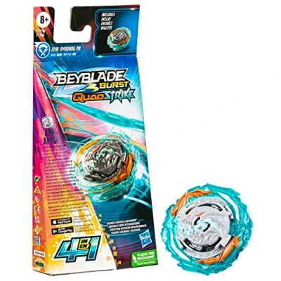 Image of Beyblade Burst QuadStrike, Single Pack Zeal Nyddhog N8, Toy for Children from 8 Years