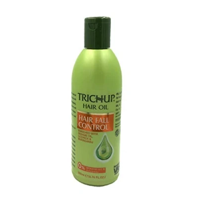 Image of TRICHUP Hair Fall control Oil with Sesame Oil, Licorice, Amla &amp; Bhringaraj (200ml)