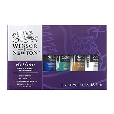 Image of Winsor &amp; Newton Artisan Water Mixable Oil Paint, Beginners Set, 6x37ml