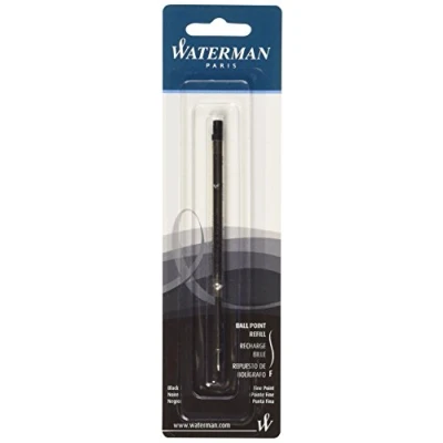 Image of Waterman Ballpoint Refill for Pens, Fine point, Black ink (734254)