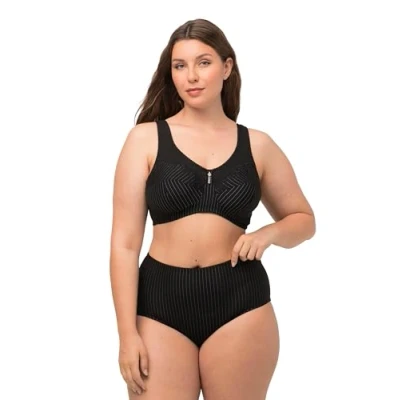 Image of Ulla Popken Women&#039;s Entlastungs BH, Cup C G Relief Bra, Black, Schwarz, 54DD