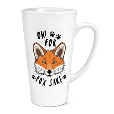 Image of Gift Base Oh for Fox Sake 17oz Large Latte Mug Cup