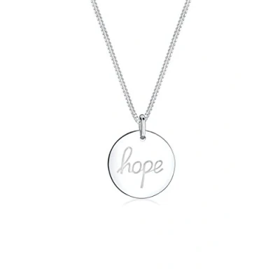 Image of Elli Women&#039;s 925 Sterling Silver Xilion Cut Necklace Length of 45 cm