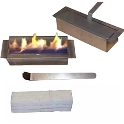 Image of Burner Adjustable Stainless Steel 1 Litre/For Gel and Ethanol Fireplaces