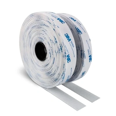 Image of 3M Hook and Loop Self Adhesive Tape 25MM x 6M 9448A Sticky Back Interlocking Nylon Fabric Fastener Heavy Duty Adhesion Strip White(9448AI)