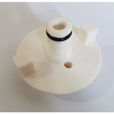 Image of 3D Cabin Motorhome Water Filler Cap with hose connector : Fits Fiamma type WHITE adapter