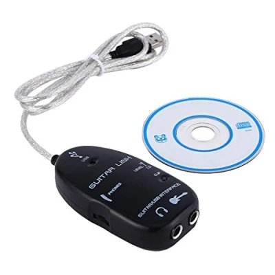 Image of Elprico USB Guitar Cable, Professional to Interface Cable Audio Link, PC Connection Recording Adapter/Guitar Adapter