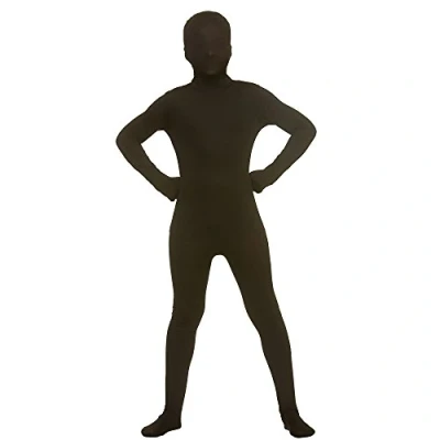 Image of Wicked Costumes Unisex Kidz Skinz Fancy Dress Costume Black Medium (5 7 Years)
