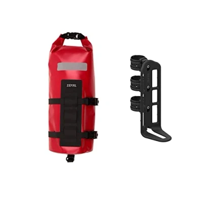 Image of ZEFAL Z Adventure Fork Pack Front Bag &amp; Holder, Red, 6 Litre