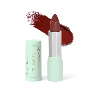 Image of Naturabloom Vegan Lipstick (Rubby) Hydrating Long Lasting Red from Natural Oils, Shea Butter &amp; Coconut Extract, Full Coverage Lip Glossy Color