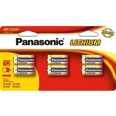 Image of Panasonic Special CR123A Lithium Photo Stack (6 Units)