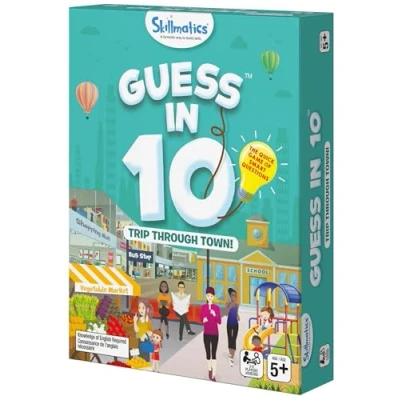 Image of Spin Master Games Skillmatics Guess in 10 Educational Board Game, for Families and Kids Ages 5 up, Trip Through Town