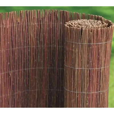 Image of Garden Mile® Bamboo Slat Natural Fence Screening Roll Leaf Trellis Trelis Privacy Border Wind Sun Protection Outdoor Patio (1 x 3m Willow Screening)