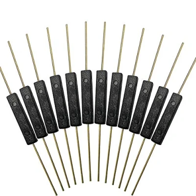 Image of QitinDasen 12Pcs Premium GPS 14A Plastic Reed Switch, 2.5X14mm Contact Magnetic Induction Normally Open (N/O) Control Switch