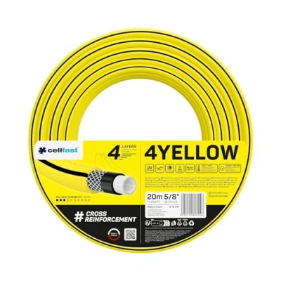 Image of cellfast 10 510 Yellow Garden Hose, 5/8&quot; 20m