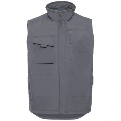 Image of Russell Athletic Mens Heavy Duty Gilet (Convoy Grey) Dark Grey Size Large