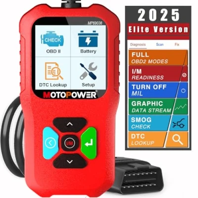 Image of MOTOPOWER MP69038 Car OBD2 Scanner Code Reader Engine Fault CAN Diagnostic Scan Tool Elite Edition