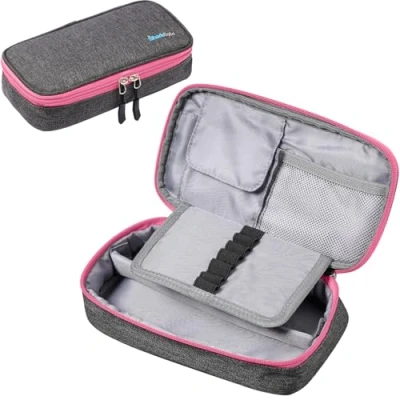 Image of SharkByte Big Pencil Case for Students Girls Boys, Large Capacity Cases Bag, Recycled Fabric Pen Pouch Holder Stationery Organizer School College Office Teens Adults