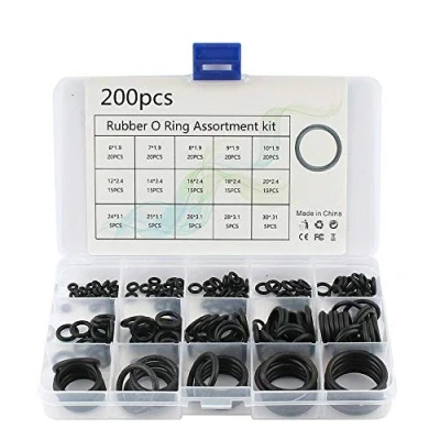 Image of 200PCS O Ring Gasket kit Rubber Washer Seals Assortment Set Electrical for Plumbing Seal &amp; Auto Quick Repair (200)