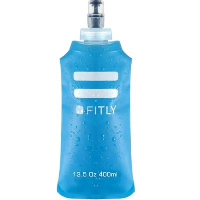 Image of FITLY Soft Flask 500ml Shrinks As You Drink Water Bottle for Hydration On The Move Collapsible Running Bottle, Hiking, Cycling
