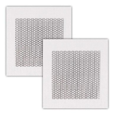 Image of 2X Adhesive Sticky Mesh Wall Patches 10cm x Repair Holes in Damaged Plasterboard &amp; Ceilings